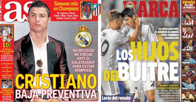 Real Madrid press report 25-11-13