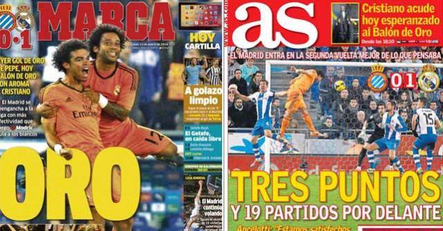 Madrid press report 13-1-14