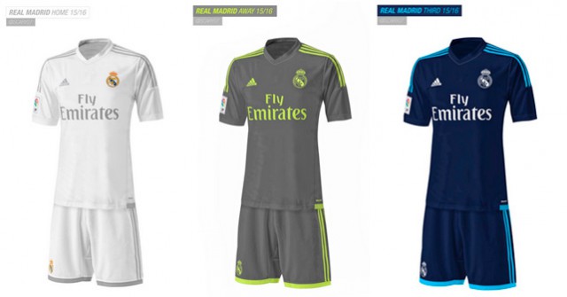 Real Madrid kits 2015-16